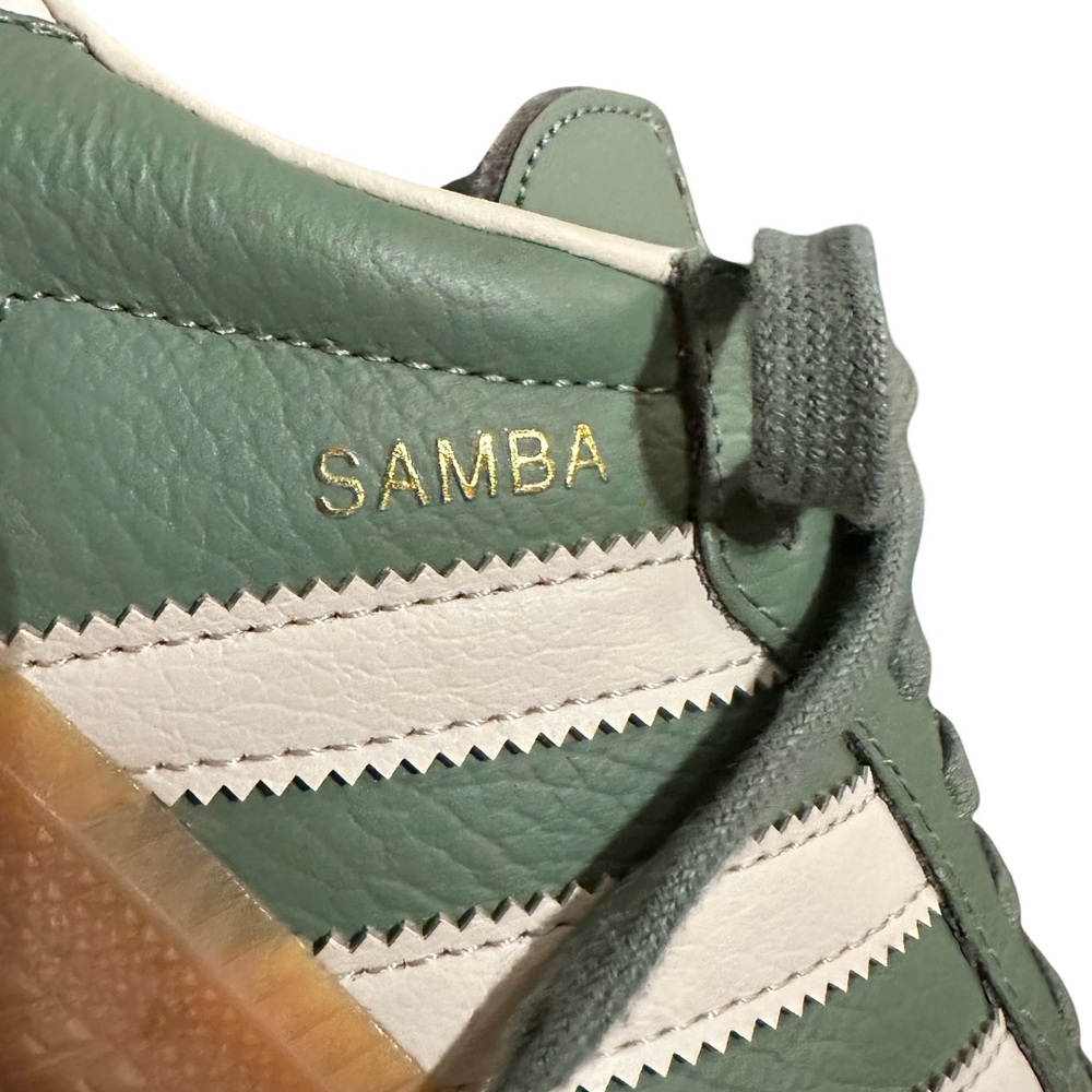 NEW! Adidas Samba OG Silver Green Gum Special Sneaker Women’s US Size 8 - Picture 5 of 10